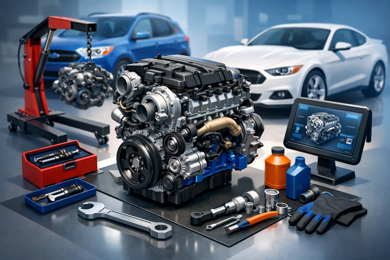 Reparam toată gama de motoare Ford