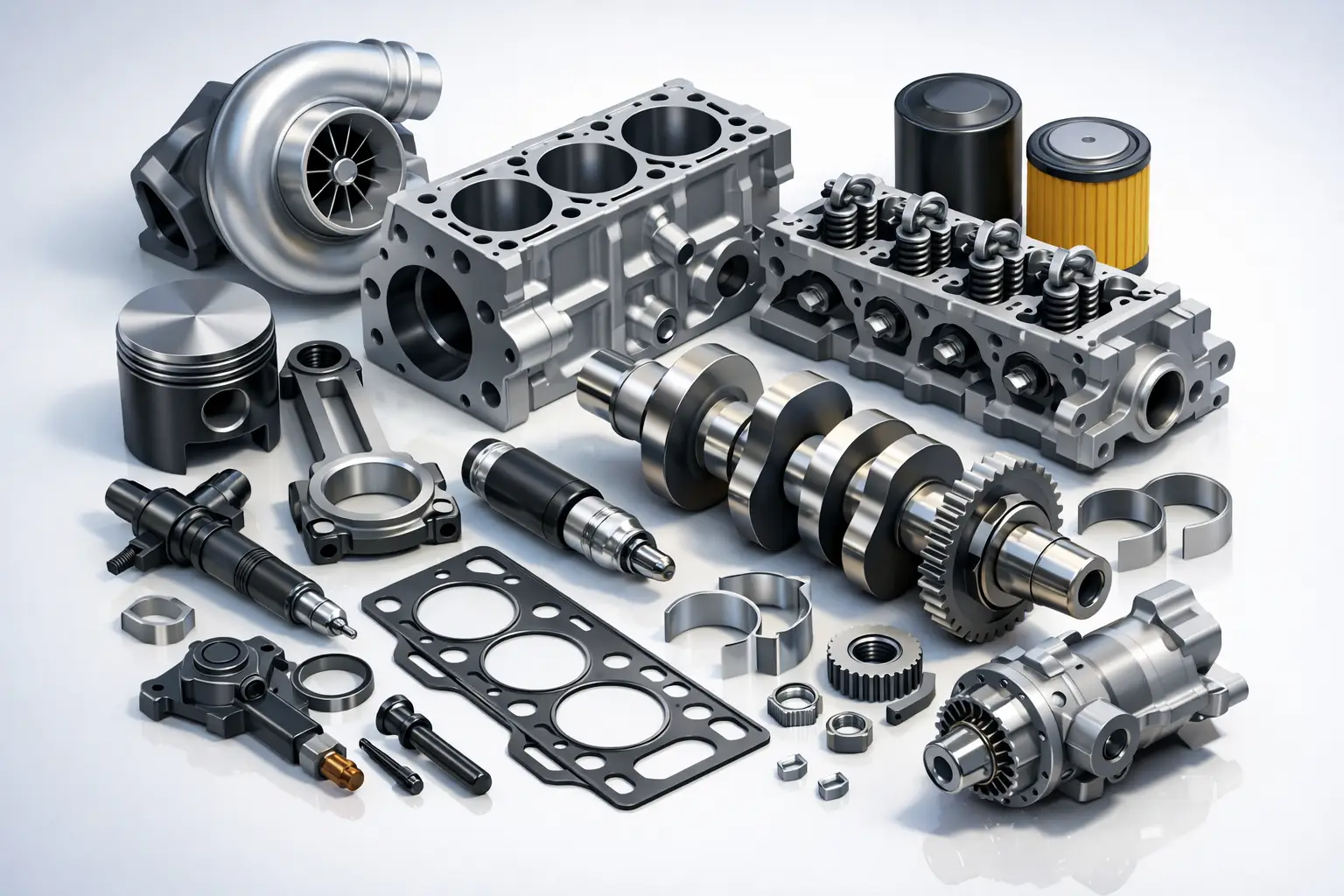 Top piese necesare la rebuild motor diesel