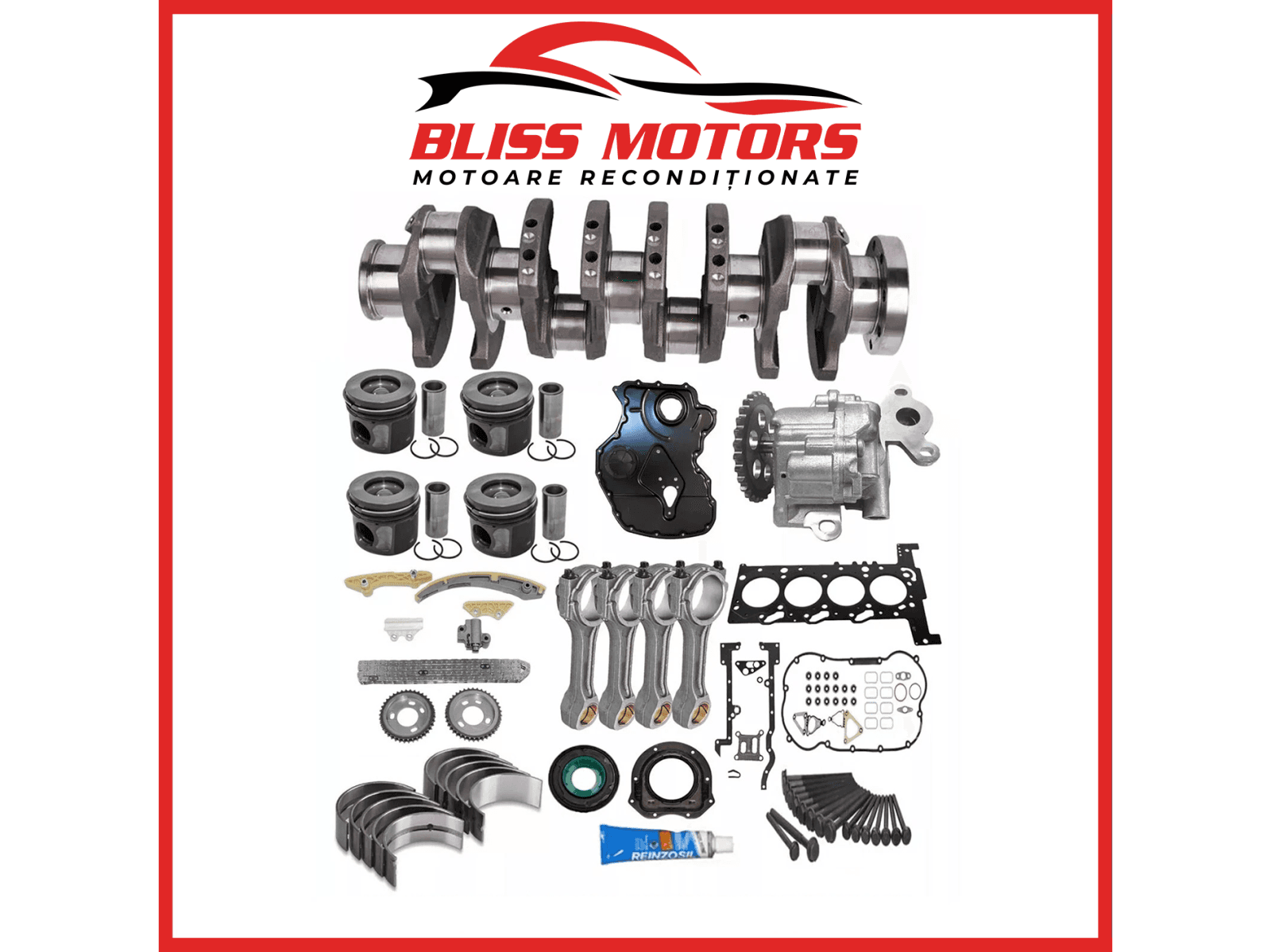 Kit reparație motor Ford Transit 2.2 TDCi – arbore cotit + set cuzineți | OEM compatibil
