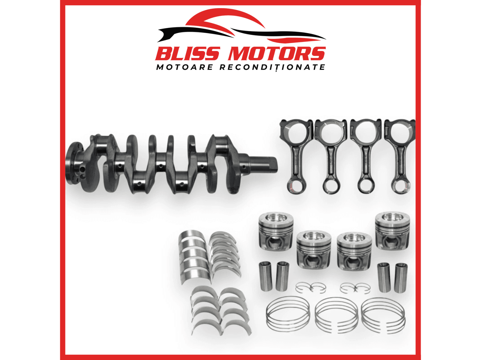 Kit reparație motor Renault Master III 2.3 dCi (M9T) – arbore cotit + set cuzineți