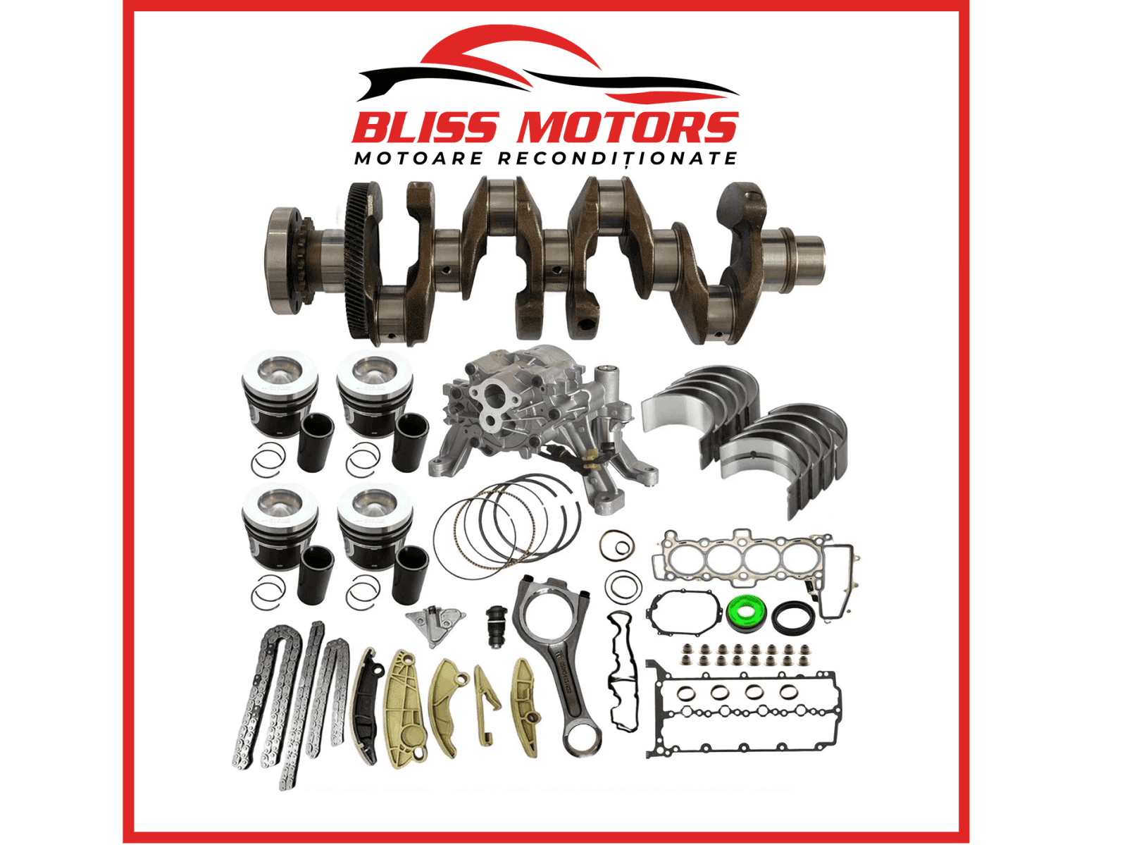 Kit reparație motor Land Rover 3.6 TDV (306DT) – arbore cotit + set cuzineți