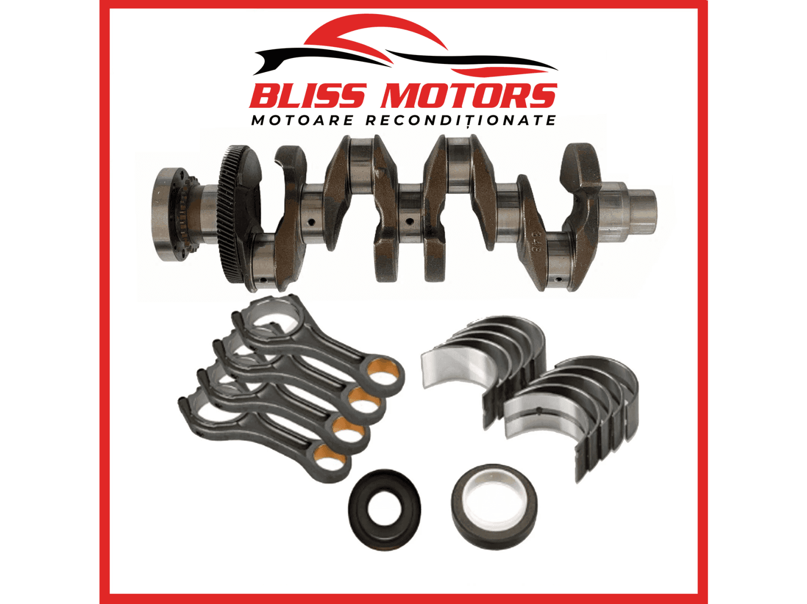 Kit reparație motor Land Rover 2.0 D 204 DTA – arbore cotit + set cuzineți | OEM compatibil