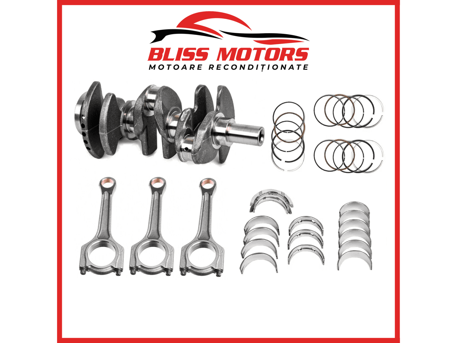 Kit reparație motor Ford 1.0 EcoBoost (M1DA / M2DA / M1JE / SFJB) – arbore cotit + set cuzineți