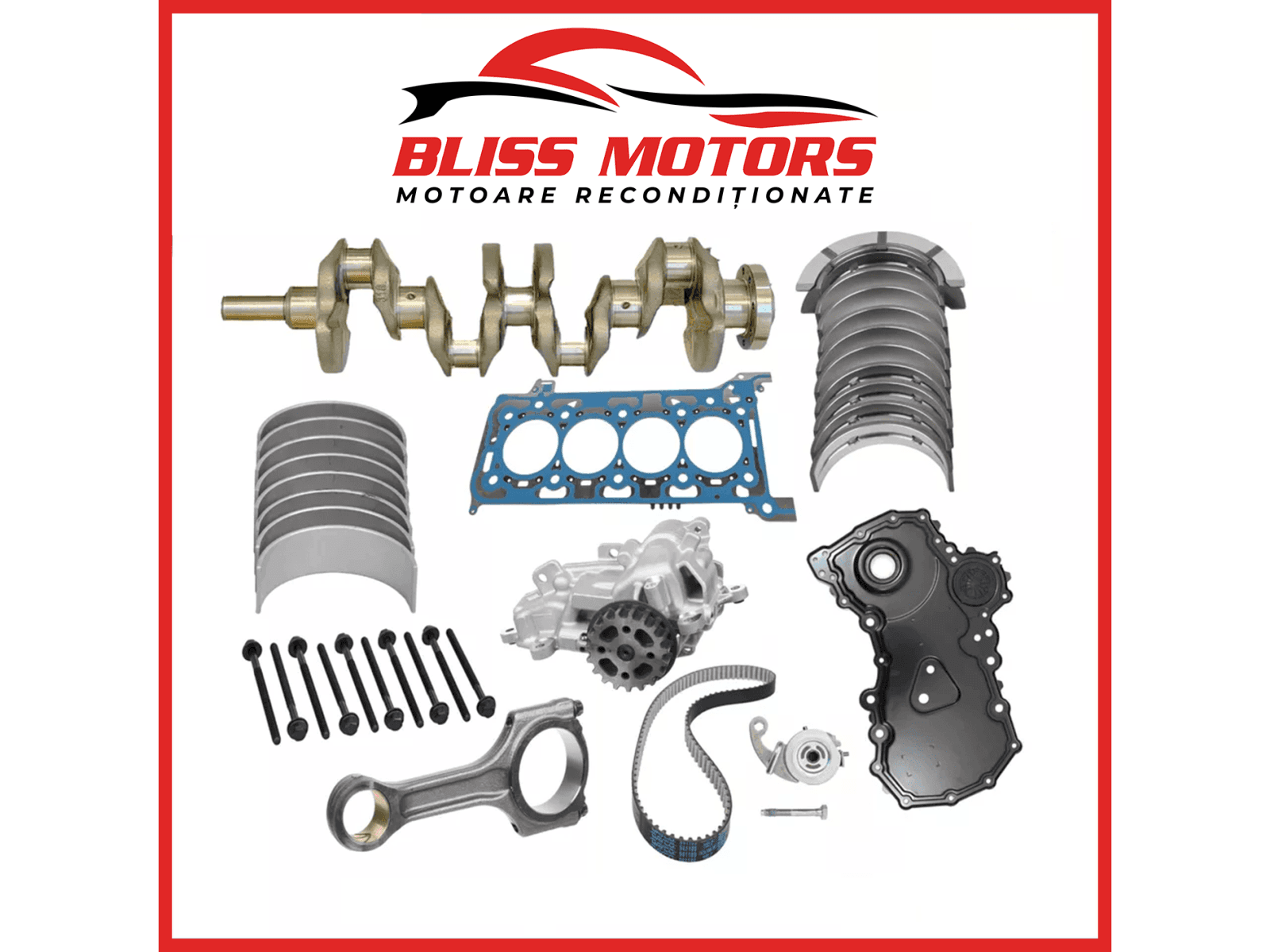 Kit reparație motor Ford 2.0 EcoBlue (YLF6 / YMF6) – arbore cotit + set cuzineți