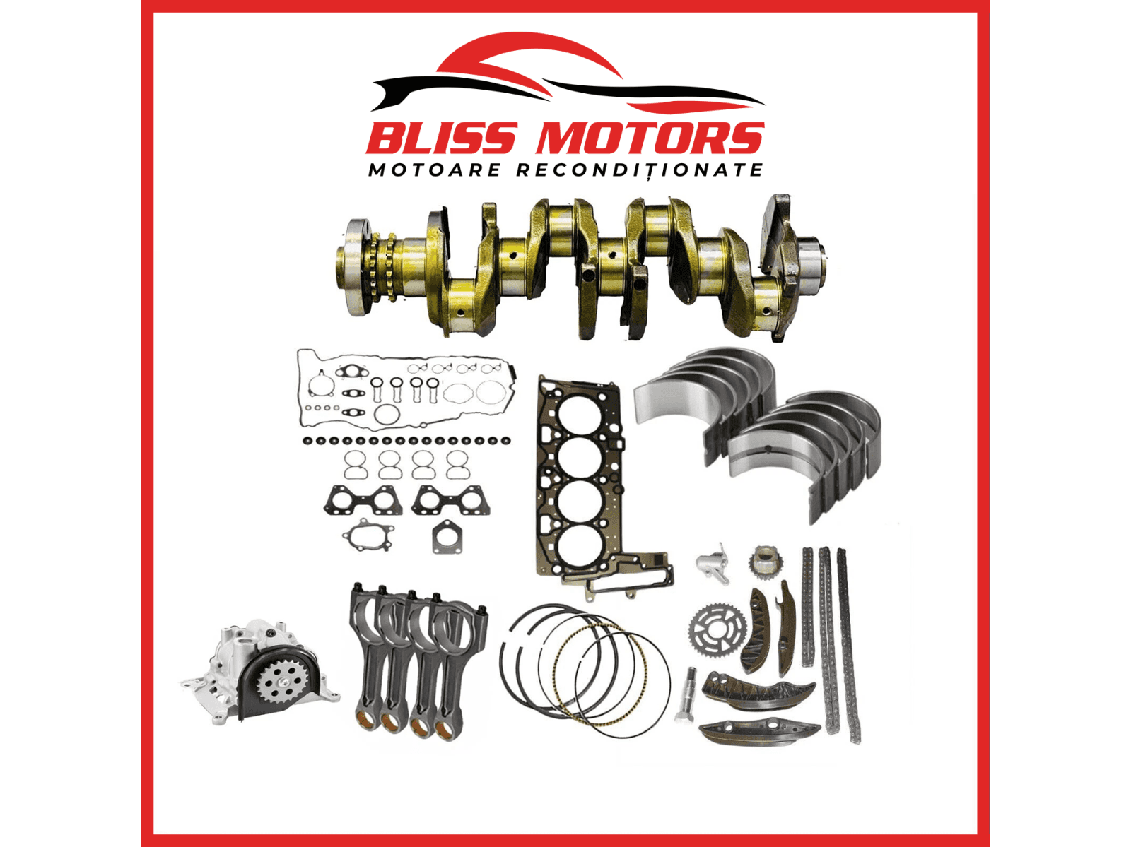 Kit reparație motor BMW 2.0 N47 – Arbore cotit + set cuzineți
